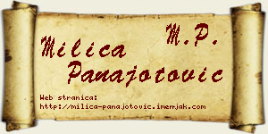 Milica Panajotović vizit kartica